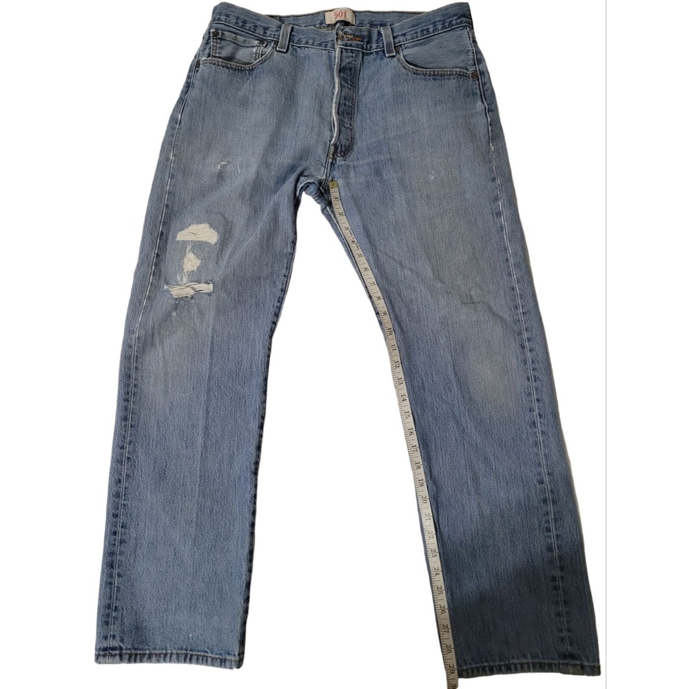 VTG Levi's‎ Original 501 XX Mens Distressed Straight Leg Button Fly Jeans 36x32
